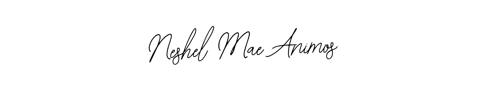 How to make Neshel Mae Animos name signature. Use Bearetta-2O07w style for creating short signs online. This is the latest handwritten sign. Neshel Mae Animos signature style 12 images and pictures png