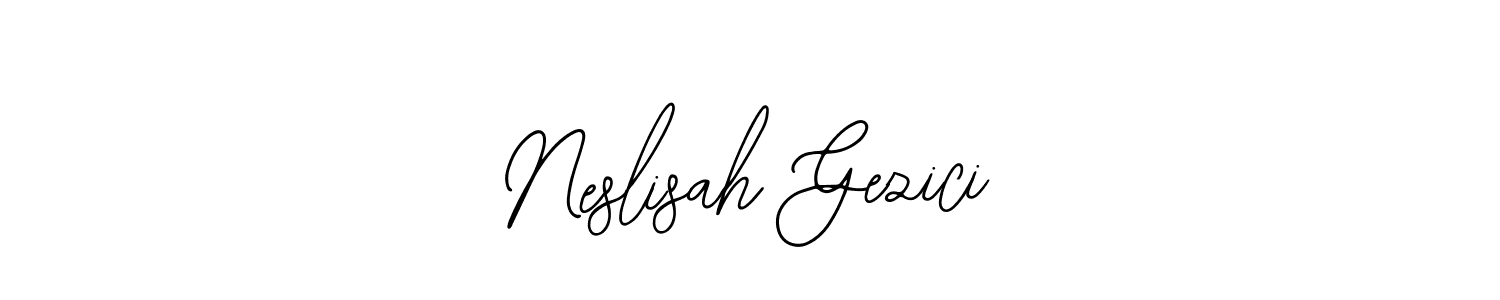 You should practise on your own different ways (Bearetta-2O07w) to write your name (Neslisah Gezici) in signature. don't let someone else do it for you. Neslisah Gezici signature style 12 images and pictures png