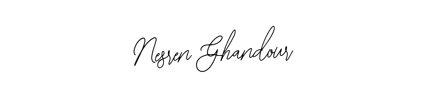 See photos of Nesren Ghandour official signature by Spectra . Check more albums & portfolios. Read reviews & check more about Bearetta-2O07w font. Nesren Ghandour signature style 12 images and pictures png