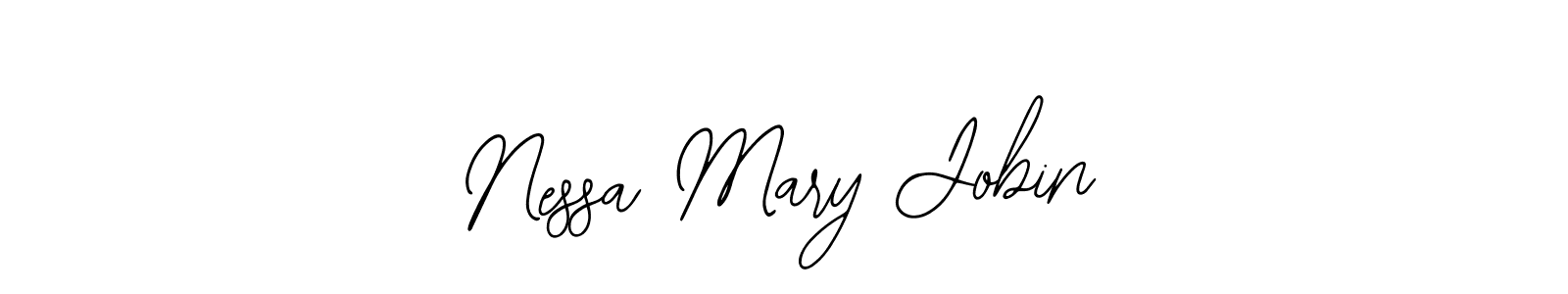 Also You can easily find your signature by using the search form. We will create Nessa Mary Jobin name handwritten signature images for you free of cost using Bearetta-2O07w sign style. Nessa Mary Jobin signature style 12 images and pictures png