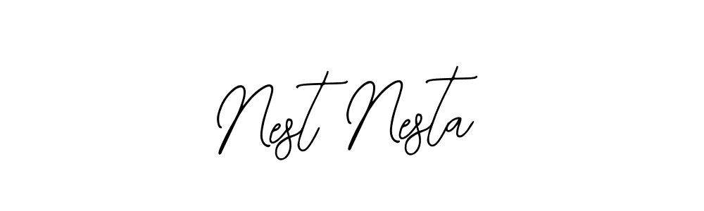 The best way (Bearetta-2O07w) to make a short signature is to pick only two or three words in your name. The name Nest Nesta include a total of six letters. For converting this name. Nest Nesta signature style 12 images and pictures png
