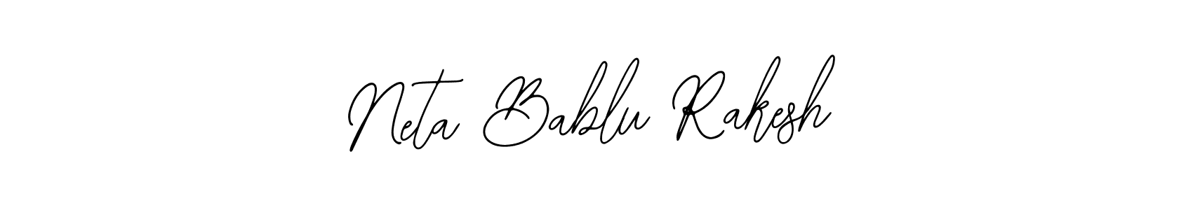 How to make Neta Bablu Rakesh name signature. Use Bearetta-2O07w style for creating short signs online. This is the latest handwritten sign. Neta Bablu Rakesh signature style 12 images and pictures png