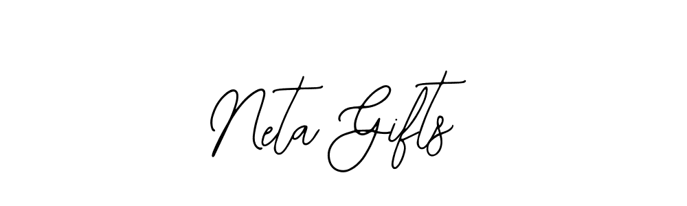 Similarly Bearetta-2O07w is the best handwritten signature design. Signature creator online .You can use it as an online autograph creator for name Neta Gifts. Neta Gifts signature style 12 images and pictures png