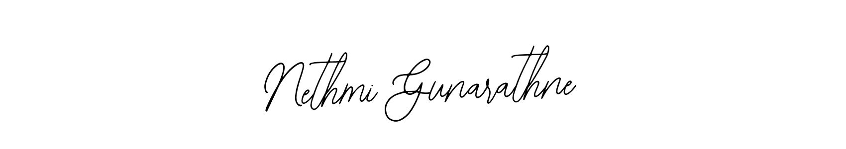 How to make Nethmi Gunarathne name signature. Use Bearetta-2O07w style for creating short signs online. This is the latest handwritten sign. Nethmi Gunarathne signature style 12 images and pictures png