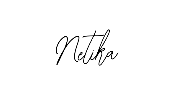 Design your own signature with our free online signature maker. With this signature software, you can create a handwritten (Bearetta-2O07w) signature for name Netika. Netika signature style 12 images and pictures png