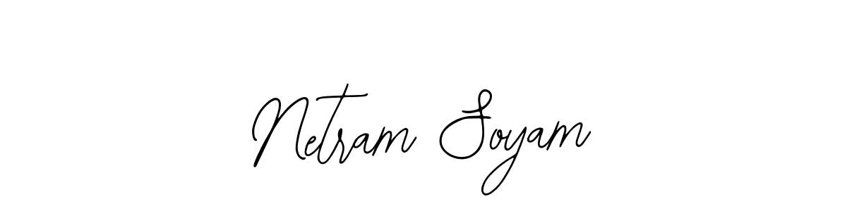 How to make Netram Soyam name signature. Use Bearetta-2O07w style for creating short signs online. This is the latest handwritten sign. Netram Soyam signature style 12 images and pictures png