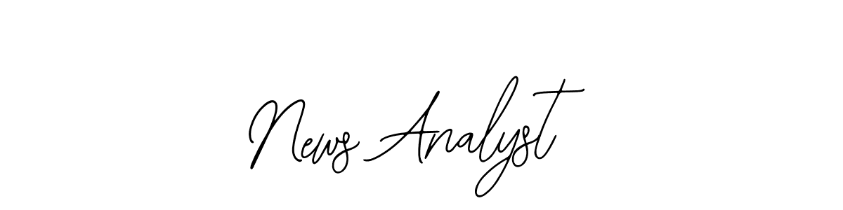 It looks lik you need a new signature style for name News Analyst. Design unique handwritten (Bearetta-2O07w) signature with our free signature maker in just a few clicks. News Analyst signature style 12 images and pictures png