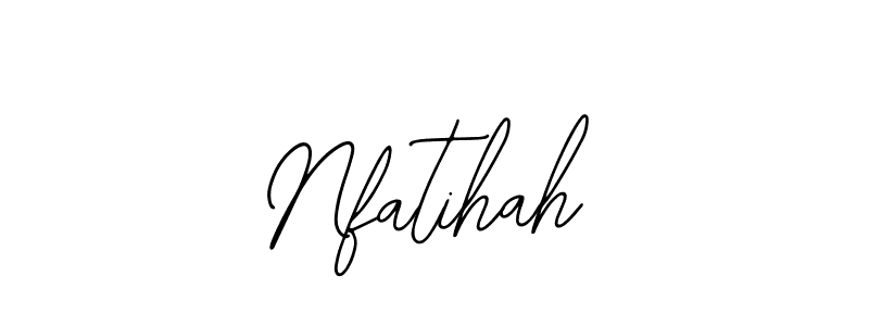 You should practise on your own different ways (Bearetta-2O07w) to write your name (Nfatihah) in signature. don't let someone else do it for you. Nfatihah signature style 12 images and pictures png