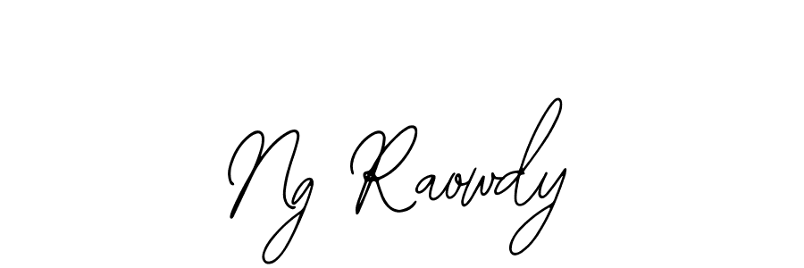 You should practise on your own different ways (Bearetta-2O07w) to write your name (Ng Raowdy) in signature. don't let someone else do it for you. Ng Raowdy signature style 12 images and pictures png