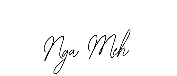 Also You can easily find your signature by using the search form. We will create Nga Meh name handwritten signature images for you free of cost using Bearetta-2O07w sign style. Nga Meh signature style 12 images and pictures png