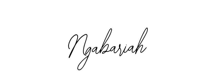 Use a signature maker to create a handwritten signature online. With this signature software, you can design (Bearetta-2O07w) your own signature for name Ngabariah. Ngabariah signature style 12 images and pictures png