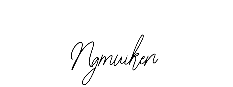 Use a signature maker to create a handwritten signature online. With this signature software, you can design (Bearetta-2O07w) your own signature for name Ngmuiken. Ngmuiken signature style 12 images and pictures png