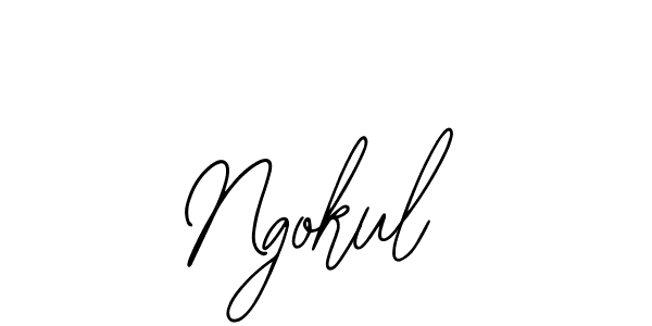 You should practise on your own different ways (Bearetta-2O07w) to write your name (Ngokul) in signature. don't let someone else do it for you. Ngokul signature style 12 images and pictures png