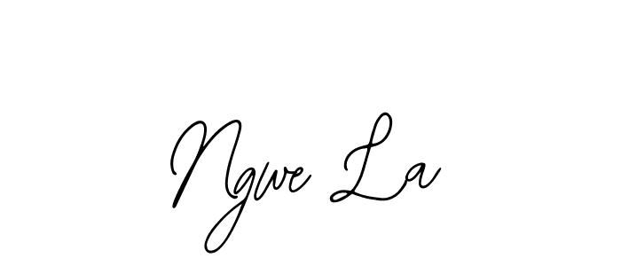 Make a beautiful signature design for name Ngwe La. With this signature (Bearetta-2O07w) style, you can create a handwritten signature for free. Ngwe La signature style 12 images and pictures png