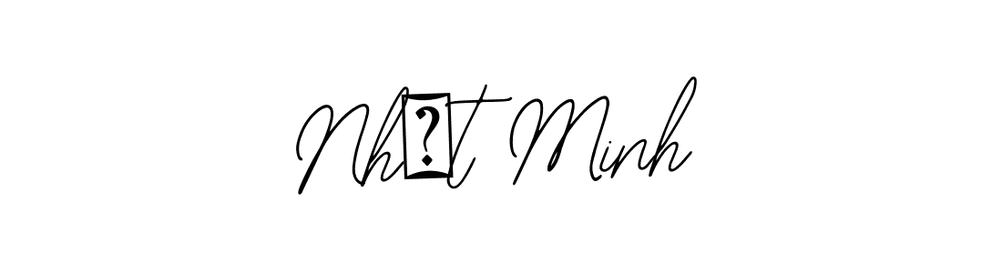 How to make Nhật Minh name signature. Use Bearetta-2O07w style for creating short signs online. This is the latest handwritten sign. Nhật Minh signature style 12 images and pictures png