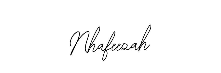if you are searching for the best signature style for your name Nhafeezah. so please give up your signature search. here we have designed multiple signature styles  using Bearetta-2O07w. Nhafeezah signature style 12 images and pictures png