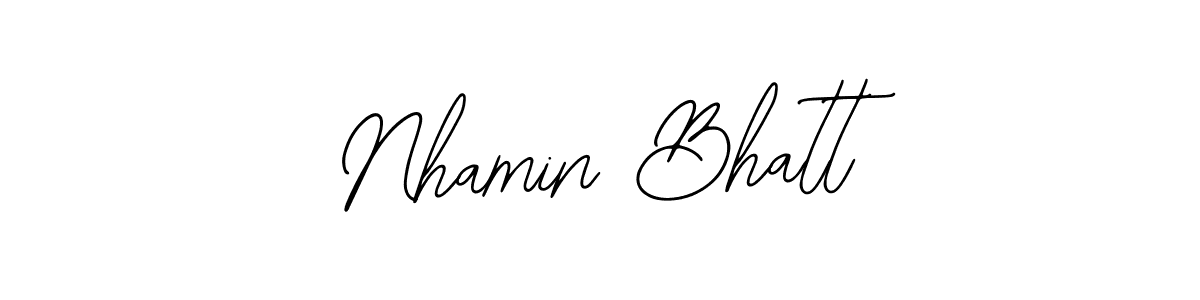 The best way (Bearetta-2O07w) to make a short signature is to pick only two or three words in your name. The name Nhamin Bhatt include a total of six letters. For converting this name. Nhamin Bhatt signature style 12 images and pictures png