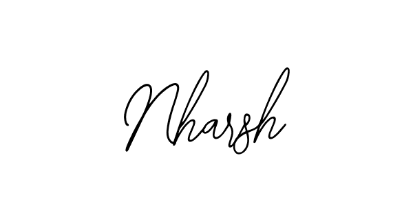 How to make Nharsh name signature. Use Bearetta-2O07w style for creating short signs online. This is the latest handwritten sign. Nharsh signature style 12 images and pictures png