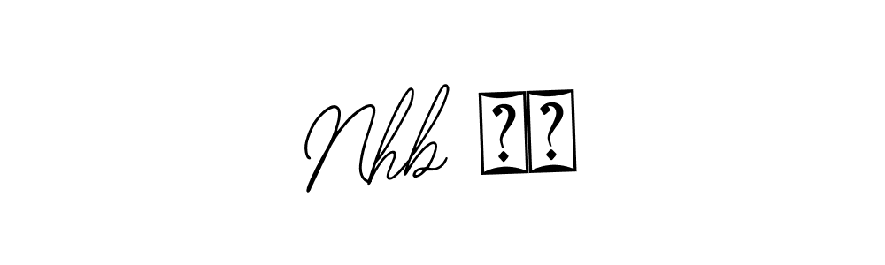 Create a beautiful signature design for name Nhb ❤️. With this signature (Bearetta-2O07w) fonts, you can make a handwritten signature for free. Nhb ❤️ signature style 12 images and pictures png