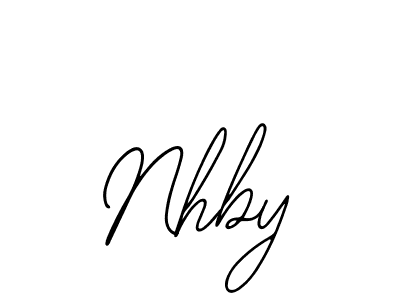Nhby stylish signature style. Best Handwritten Sign (Bearetta-2O07w) for my name. Handwritten Signature Collection Ideas for my name Nhby. Nhby signature style 12 images and pictures png