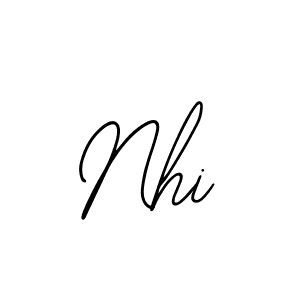 You should practise on your own different ways (Bearetta-2O07w) to write your name (Nhi) in signature. don't let someone else do it for you. Nhi signature style 12 images and pictures png