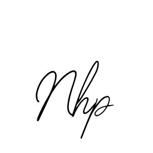 Design your own signature with our free online signature maker. With this signature software, you can create a handwritten (Bearetta-2O07w) signature for name Nhp. Nhp signature style 12 images and pictures png