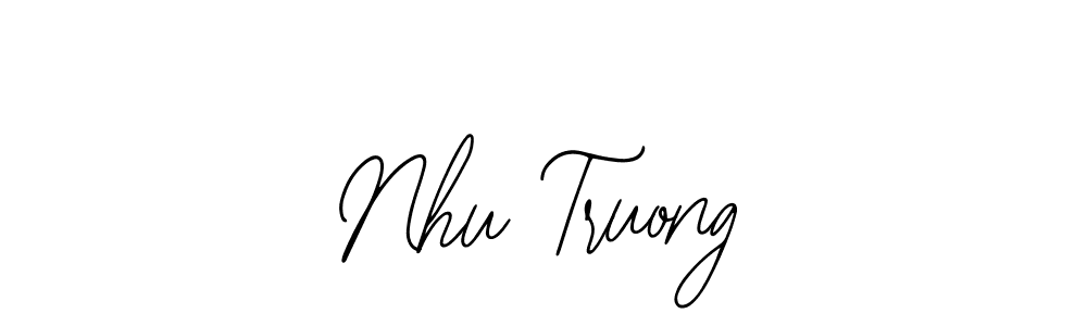 Design your own signature with our free online signature maker. With this signature software, you can create a handwritten (Bearetta-2O07w) signature for name Nhu Truong. Nhu Truong signature style 12 images and pictures png