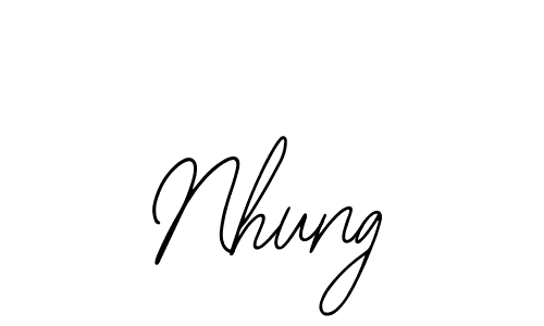 How to make Nhung signature? Bearetta-2O07w is a professional autograph style. Create handwritten signature for Nhung name. Nhung signature style 12 images and pictures png