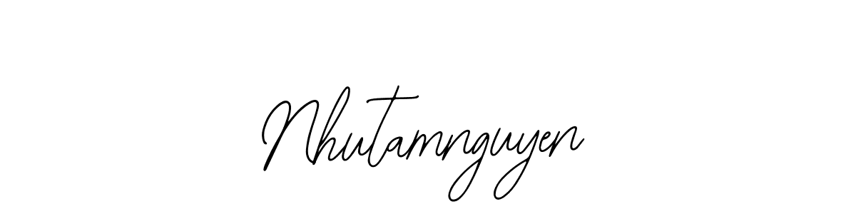 The best way (Bearetta-2O07w) to make a short signature is to pick only two or three words in your name. The name Nhutamnguyen include a total of six letters. For converting this name. Nhutamnguyen signature style 12 images and pictures png