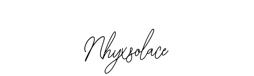 Design your own signature with our free online signature maker. With this signature software, you can create a handwritten (Bearetta-2O07w) signature for name Nhyxsolace. Nhyxsolace signature style 12 images and pictures png