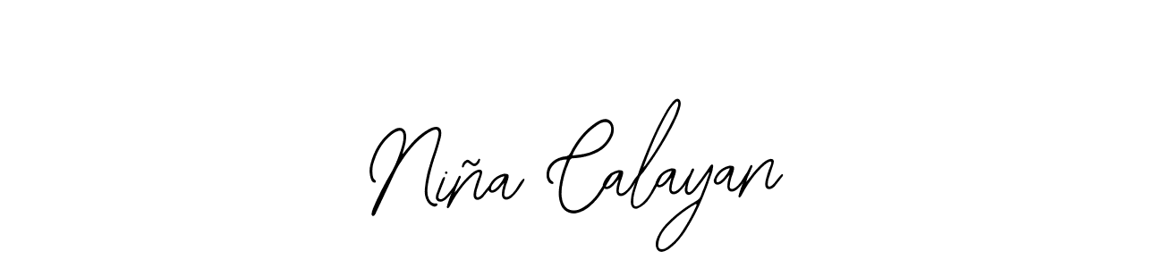 You should practise on your own different ways (Bearetta-2O07w) to write your name (Niña Calayan) in signature. don't let someone else do it for you. Niña Calayan signature style 12 images and pictures png