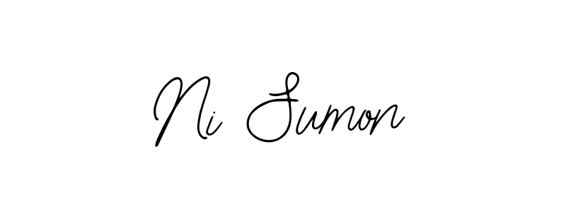 if you are searching for the best signature style for your name Ni Sumon. so please give up your signature search. here we have designed multiple signature styles  using Bearetta-2O07w. Ni Sumon signature style 12 images and pictures png