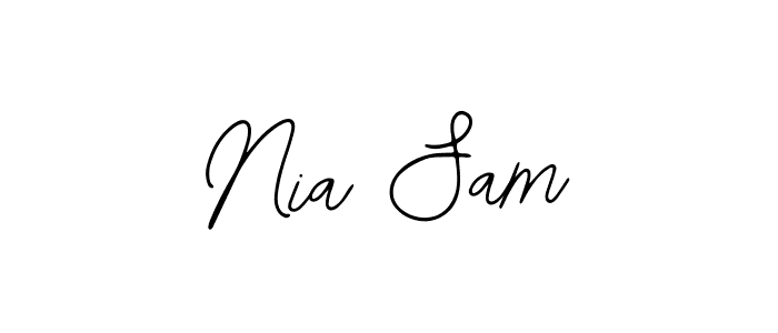 You should practise on your own different ways (Bearetta-2O07w) to write your name (Nia Sam) in signature. don't let someone else do it for you. Nia Sam signature style 12 images and pictures png