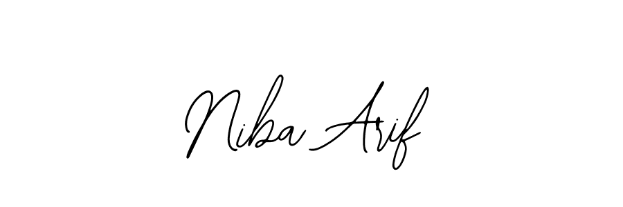Bearetta-2O07w is a professional signature style that is perfect for those who want to add a touch of class to their signature. It is also a great choice for those who want to make their signature more unique. Get Niba Arif name to fancy signature for free. Niba Arif signature style 12 images and pictures png