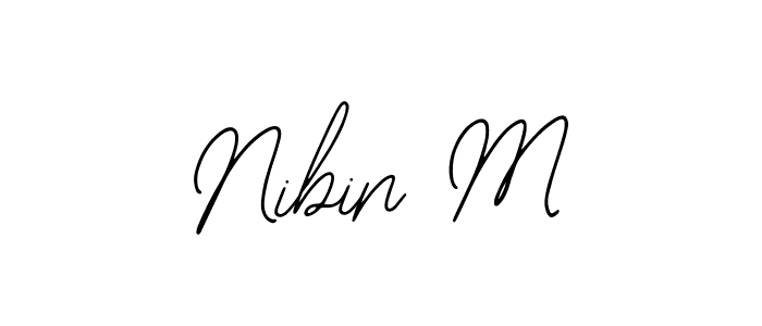 Also You can easily find your signature by using the search form. We will create Nibin M name handwritten signature images for you free of cost using Bearetta-2O07w sign style. Nibin M signature style 12 images and pictures png