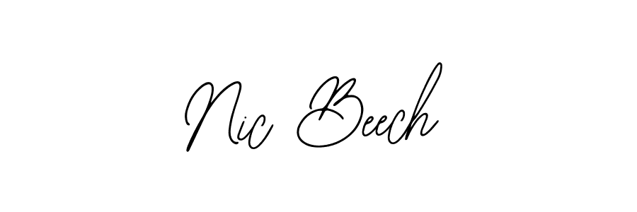 Similarly Bearetta-2O07w is the best handwritten signature design. Signature creator online .You can use it as an online autograph creator for name Nic Beech. Nic Beech signature style 12 images and pictures png
