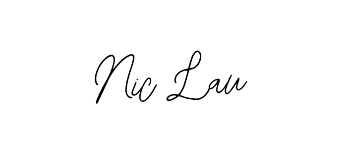Use a signature maker to create a handwritten signature online. With this signature software, you can design (Bearetta-2O07w) your own signature for name Nic Lau. Nic Lau signature style 12 images and pictures png