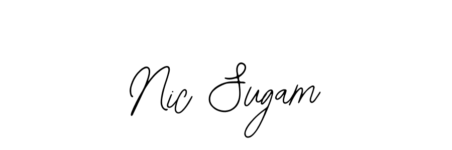 Also You can easily find your signature by using the search form. We will create Nic Sugam name handwritten signature images for you free of cost using Bearetta-2O07w sign style. Nic Sugam signature style 12 images and pictures png