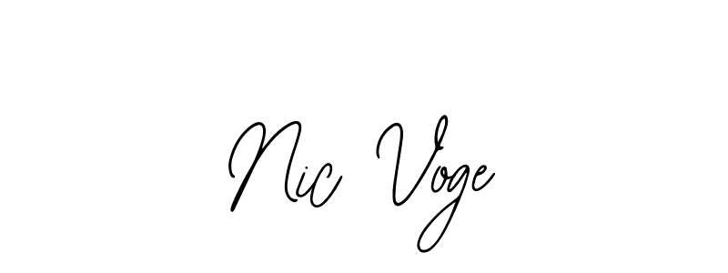 You should practise on your own different ways (Bearetta-2O07w) to write your name (Nic Voge) in signature. don't let someone else do it for you. Nic Voge signature style 12 images and pictures png