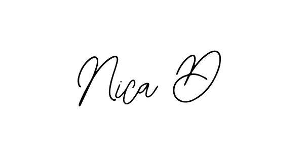 Use a signature maker to create a handwritten signature online. With this signature software, you can design (Bearetta-2O07w) your own signature for name Nica D. Nica D signature style 12 images and pictures png
