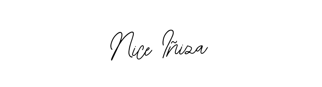 How to make Nice Iñiza name signature. Use Bearetta-2O07w style for creating short signs online. This is the latest handwritten sign. Nice Iñiza signature style 12 images and pictures png