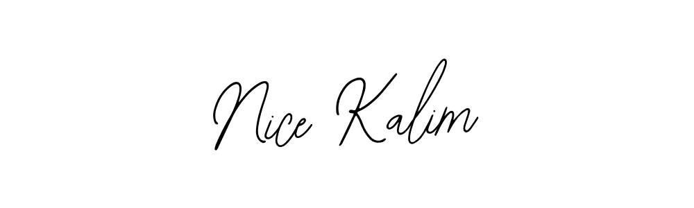The best way (Bearetta-2O07w) to make a short signature is to pick only two or three words in your name. The name Nice Kalim include a total of six letters. For converting this name. Nice Kalim signature style 12 images and pictures png