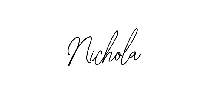 Also You can easily find your signature by using the search form. We will create Nichola name handwritten signature images for you free of cost using Bearetta-2O07w sign style. Nichola signature style 12 images and pictures png