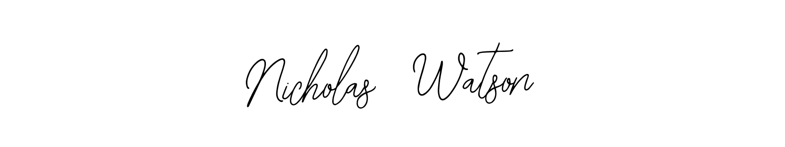 Design your own signature with our free online signature maker. With this signature software, you can create a handwritten (Bearetta-2O07w) signature for name Nicholas  Watson. Nicholas  Watson signature style 12 images and pictures png