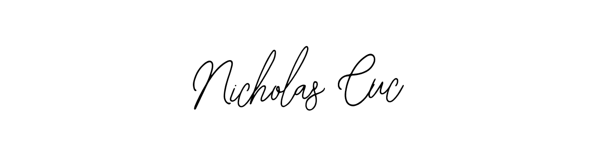 Also You can easily find your signature by using the search form. We will create Nicholas Cuc name handwritten signature images for you free of cost using Bearetta-2O07w sign style. Nicholas Cuc signature style 12 images and pictures png