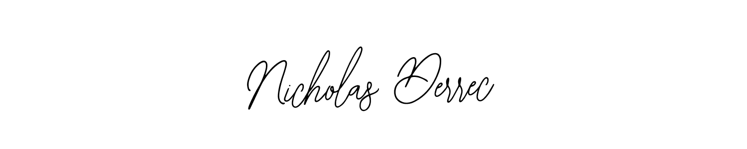 Also You can easily find your signature by using the search form. We will create Nicholas Derrec name handwritten signature images for you free of cost using Bearetta-2O07w sign style. Nicholas Derrec signature style 12 images and pictures png