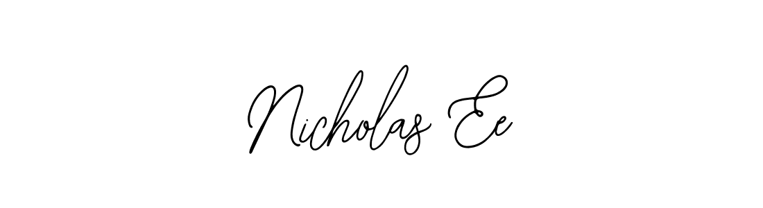 How to make Nicholas Ee name signature. Use Bearetta-2O07w style for creating short signs online. This is the latest handwritten sign. Nicholas Ee signature style 12 images and pictures png