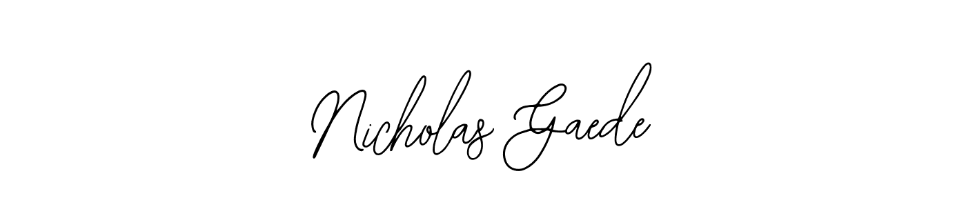 Design your own signature with our free online signature maker. With this signature software, you can create a handwritten (Bearetta-2O07w) signature for name Nicholas Gaede. Nicholas Gaede signature style 12 images and pictures png