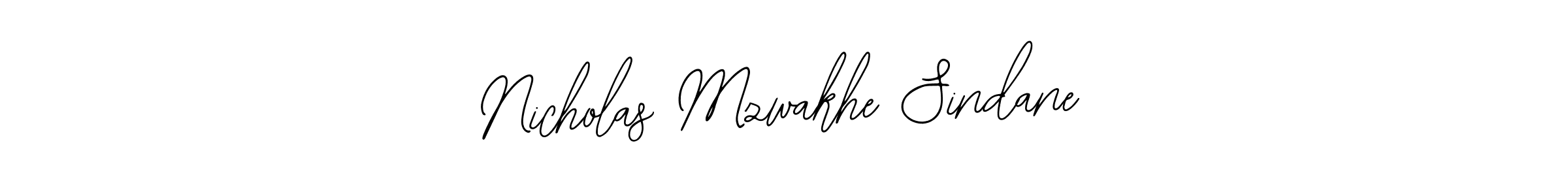 How to make Nicholas Mzwakhe Sindane name signature. Use Bearetta-2O07w style for creating short signs online. This is the latest handwritten sign. Nicholas Mzwakhe Sindane signature style 12 images and pictures png