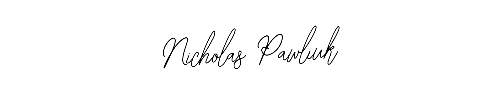 Similarly Bearetta-2O07w is the best handwritten signature design. Signature creator online .You can use it as an online autograph creator for name Nicholas Pawliuk. Nicholas Pawliuk signature style 12 images and pictures png